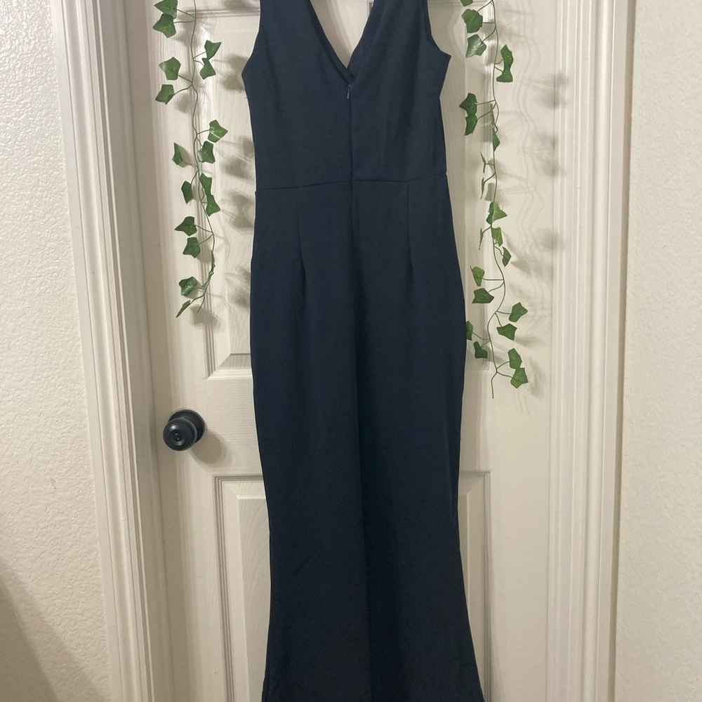 🔥NWOT Navy Blue Women’s Formal Long gown with slit size Medium🔥 - Picture 5 of 6